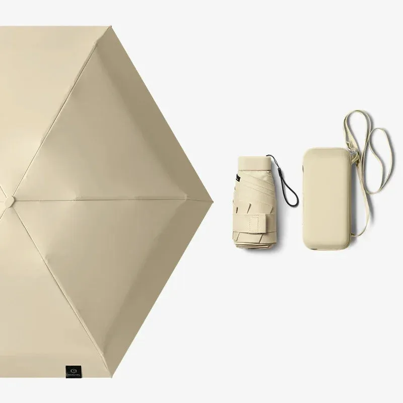 2024 Sun Umbrella Rain Women - Flat Lightweight Parasol, Compact and Foldable