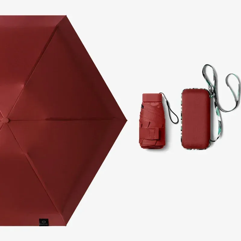 2024 Sun Umbrella Rain Women - Flat Lightweight Parasol, Compact and Foldable