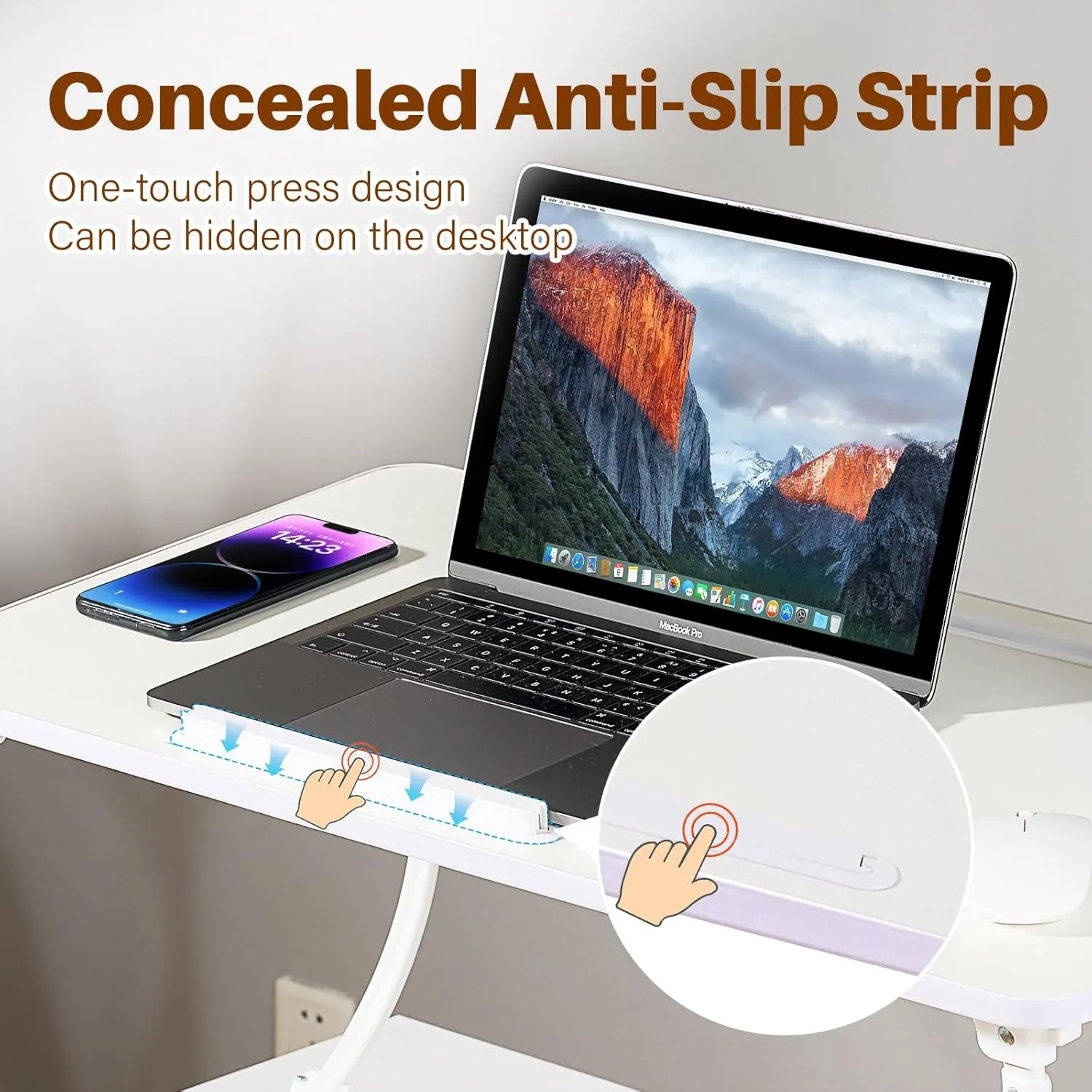 28.35"x15.7"Adjustable Laptop Bed Desk with USB Ports, Storage Drawer, Cup Holder, XXX-Large Foldable Bed Laptop Table Stand for Couch, Portable Lap Desk Tray for Eating Reading Working Drawing Gaming
