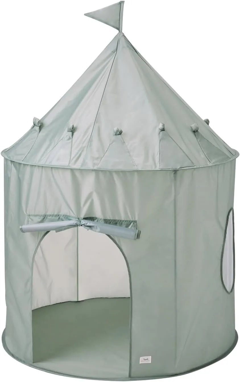 3 Sprouts Kids Play Tent - Sustainable Recycled Fabric – Fun Spacious Childs Playhouse for Indoor Games for Boys & Girls - Durable Fort Pop Up House for Toddlers & Children Age 3-10 - Green