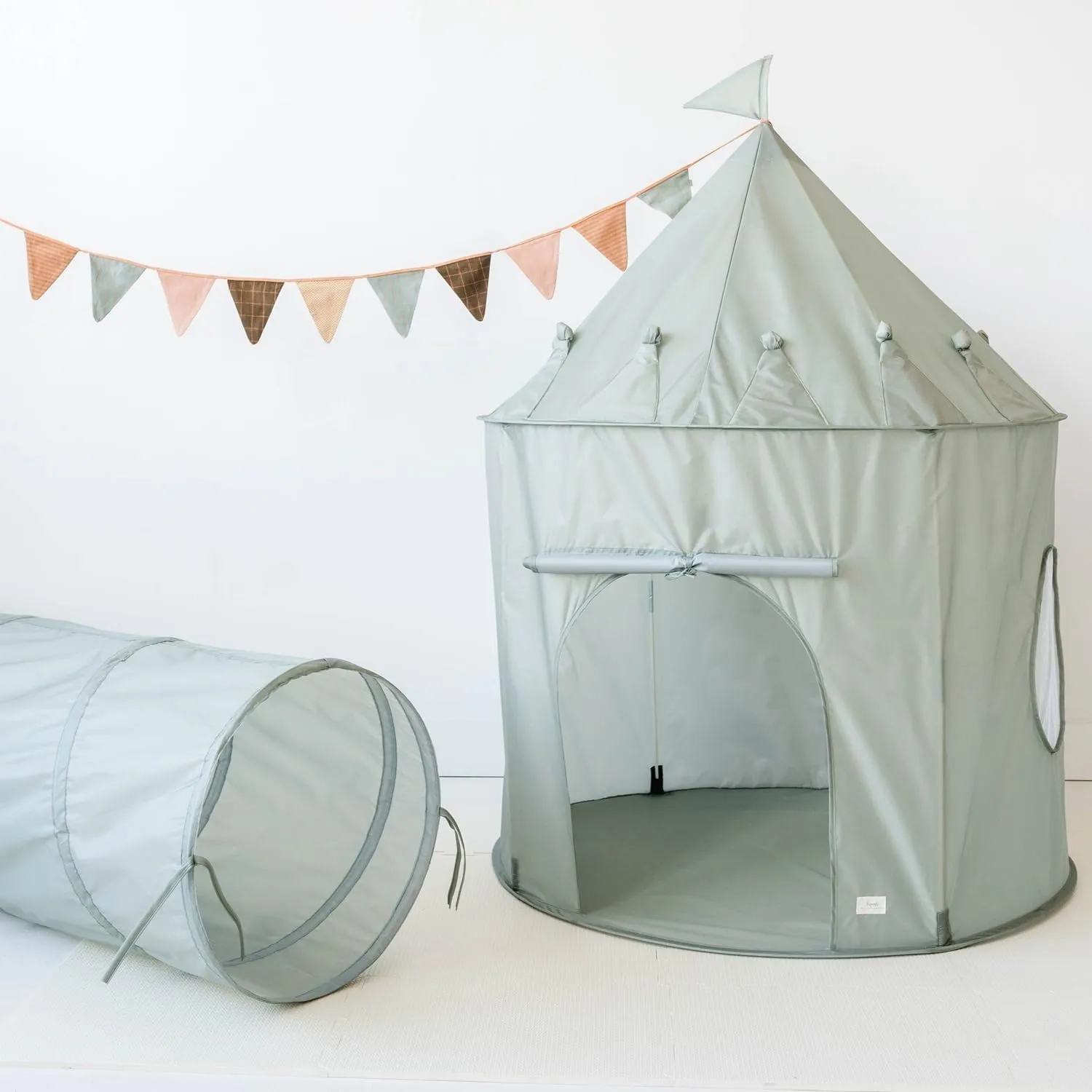3 Sprouts Kids Play Tent - Sustainable Recycled Fabric – Fun Spacious Childs Playhouse for Indoor Games for Boys & Girls - Durable Fort Pop Up House for Toddlers & Children Age 3-10 - Green