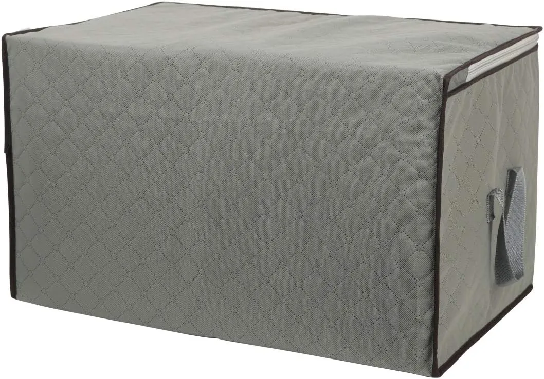 4 Pack Foldable Large Storage Bags 28 x 20 x 12 (L x W x H) inch for Comforter Quilt Blanket Clothes with Clear Window & Handles - Easy to Fit King Size Comforter Set - Closet Under Bed Organizer