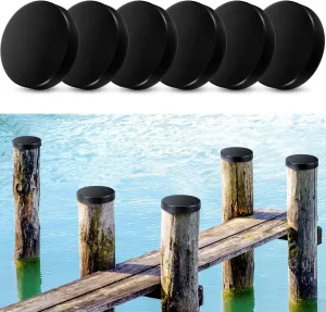 4 Pcs Marine Dock Piling Cap Protective Dock Post Caps Boat Pylon Edge Dock Pole Caps, Flat Top Design