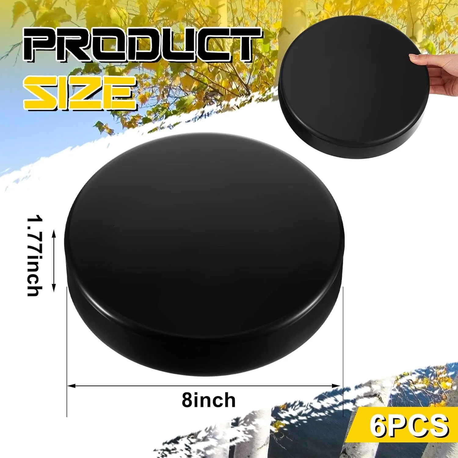 4 Pcs Marine Dock Piling Cap Protective Dock Post Caps Boat Pylon Edge Dock Pole Caps, Flat Top Design