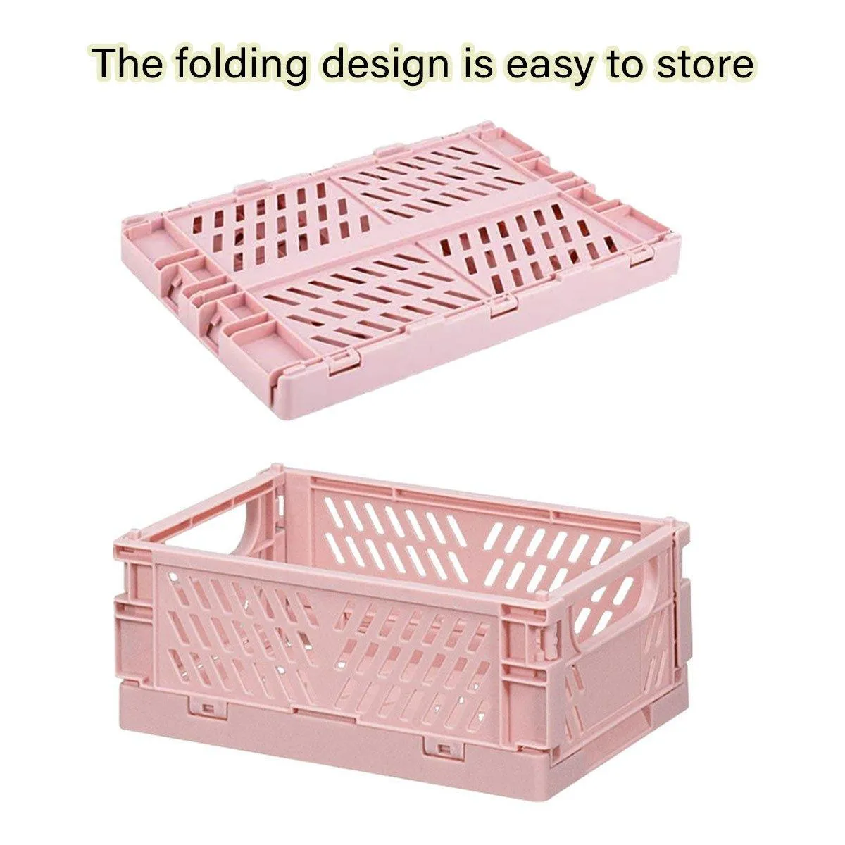 4PCS Desktop Foldable Storage Stackable Shelf Organiser Basket for Stationery