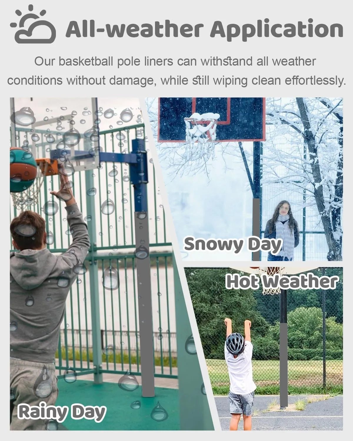 6 Ft Basketball Hoop Pad for Basement Playground Post, Outside Poles Cover Goalrilla Pole Padding Custom, Carport Collision Pole Accessories(Red,Dia 4.5inch(0.37ft))