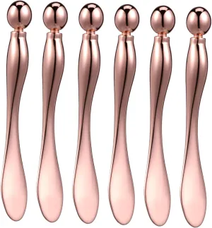 6pcs Metal Eye Cream Applicator Tool Precision Makeup Spoon Roller for Easy Application and Massage for Home Skincare Routine