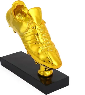 7.08 Inch Golden Boot Soccer Trophy, Soccer Trophy, Best Soccer Trophy Resin Replica with Electroplating Process for Office Decorations Fans Gifts and Birthday Gift