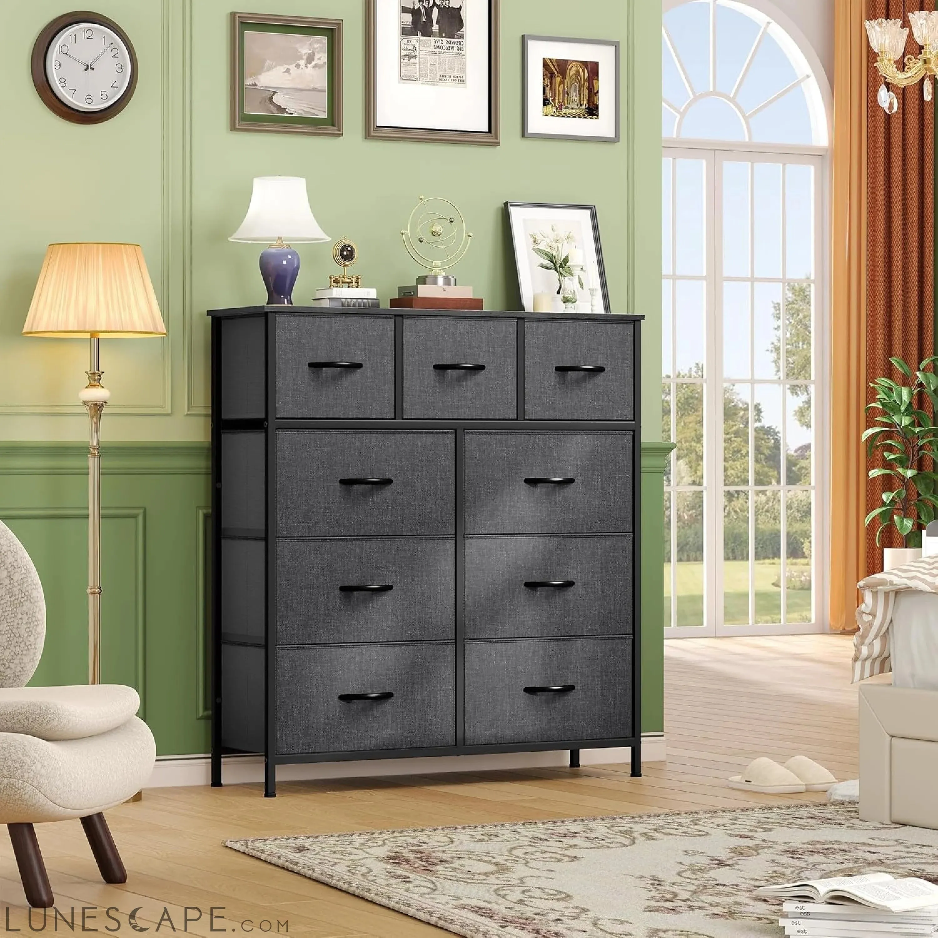 9 Drawers Dresser for Bedroom, Fabric Storage Tower for Living Room,