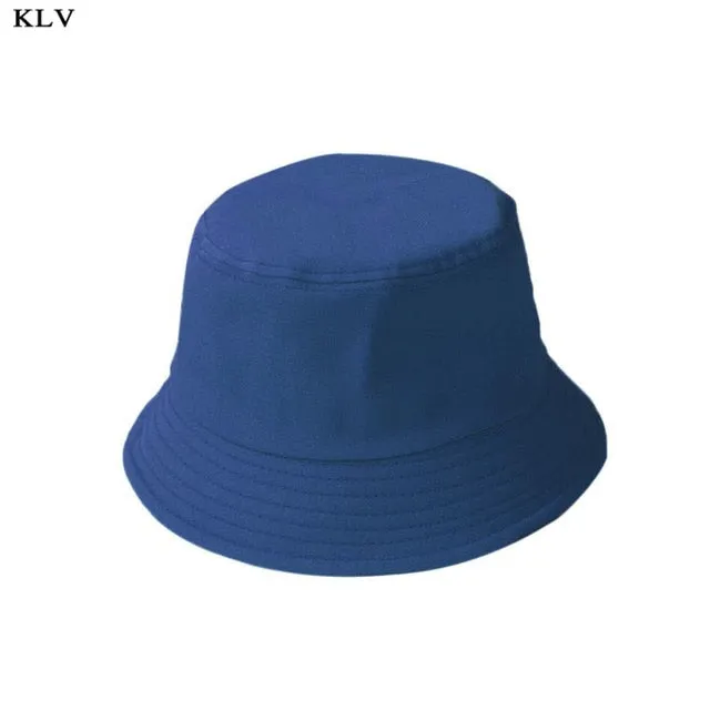 Adults & Kids Summer Foldable Solid Coloured Bucket Hats