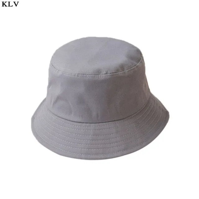 Adults & Kids Summer Foldable Solid Coloured Bucket Hats