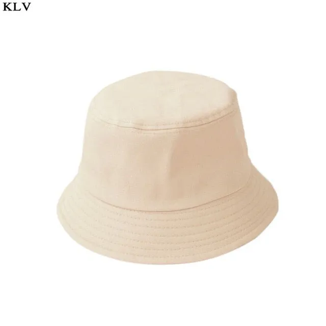 Adults & Kids Summer Foldable Solid Coloured Bucket Hats