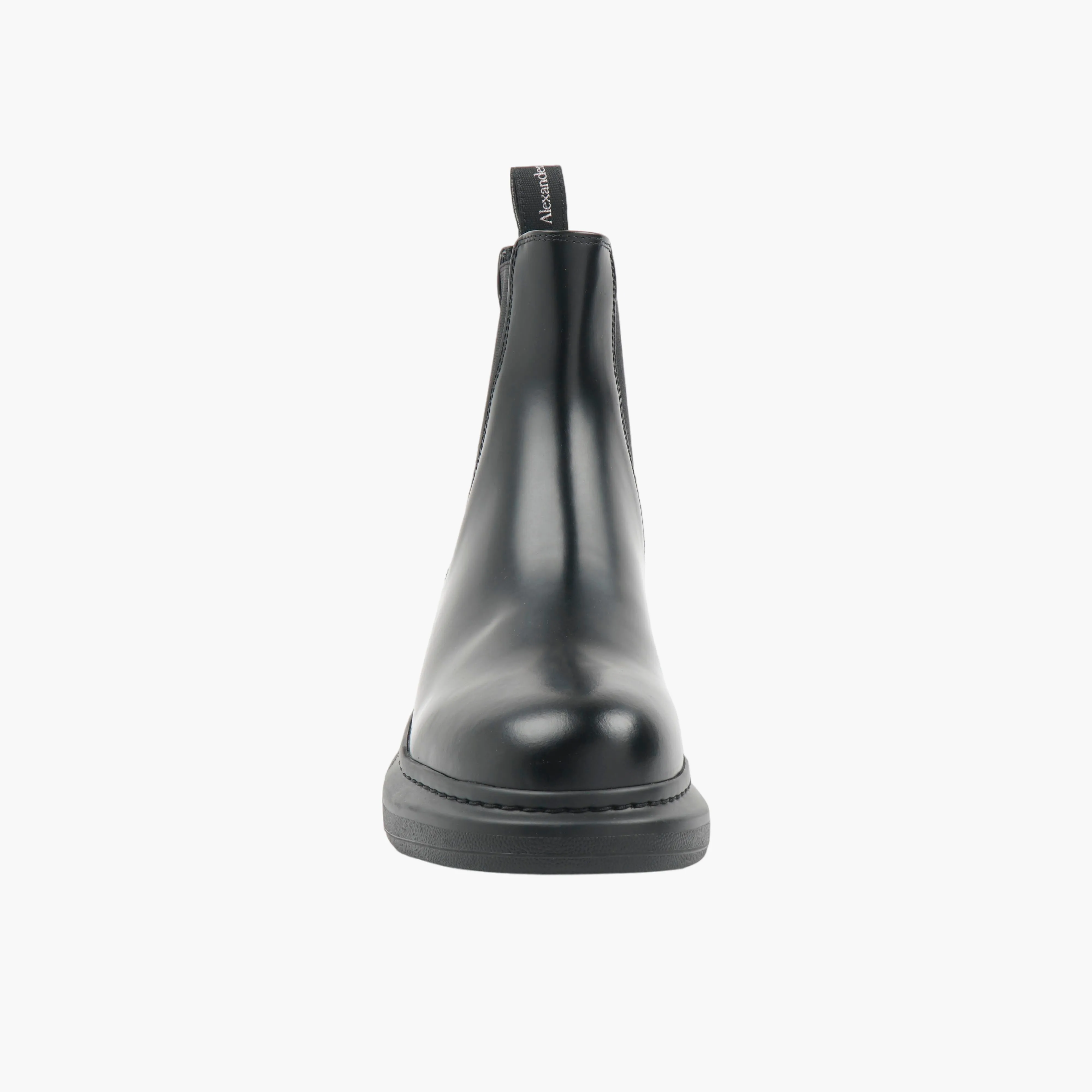 ALEXANDER MCQUEEN Nero Black Leather Chelsea Boots