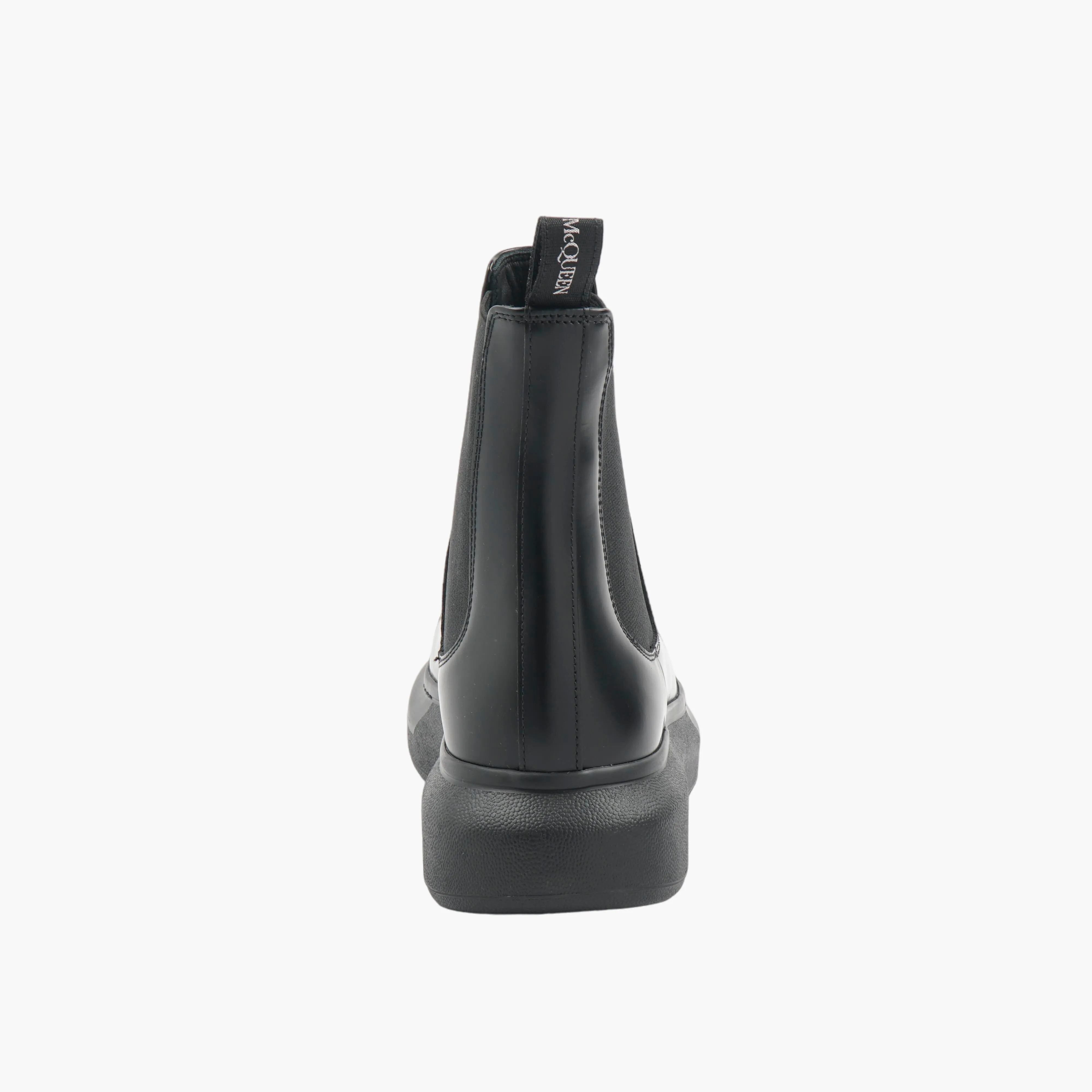 ALEXANDER MCQUEEN Nero Black Leather Chelsea Boots
