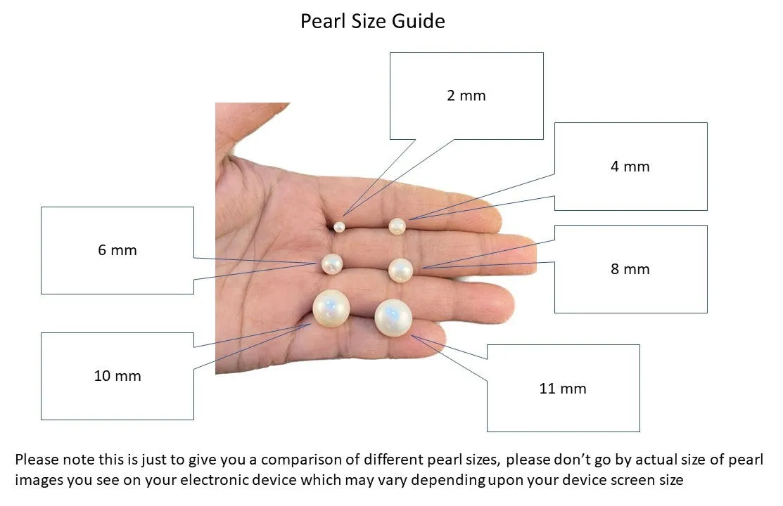 Amara - Cute 4 mm Pearl Necklace Set