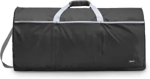 Amazon Basics 32" Extra Large Foldable Duffle Bag for Travel & Storage, with Exterior/Interior Zippered Pockets, Lightweight/Durable Nylon Material, 50-LBS Capacity, 9254 Cubic Inch (150L), Black