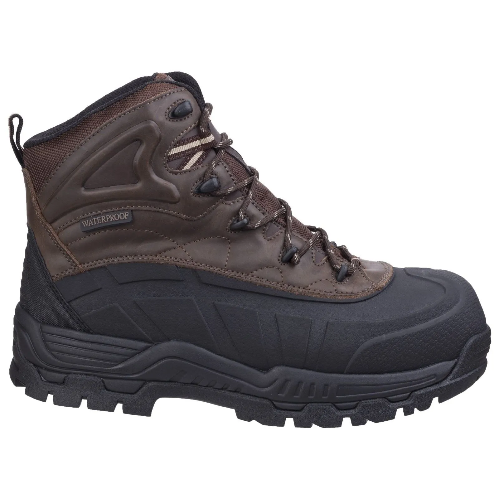 Amblers Safety Men's FS430 Orca Hybrid Waterproof Non-Metal Safety Boot in Brown