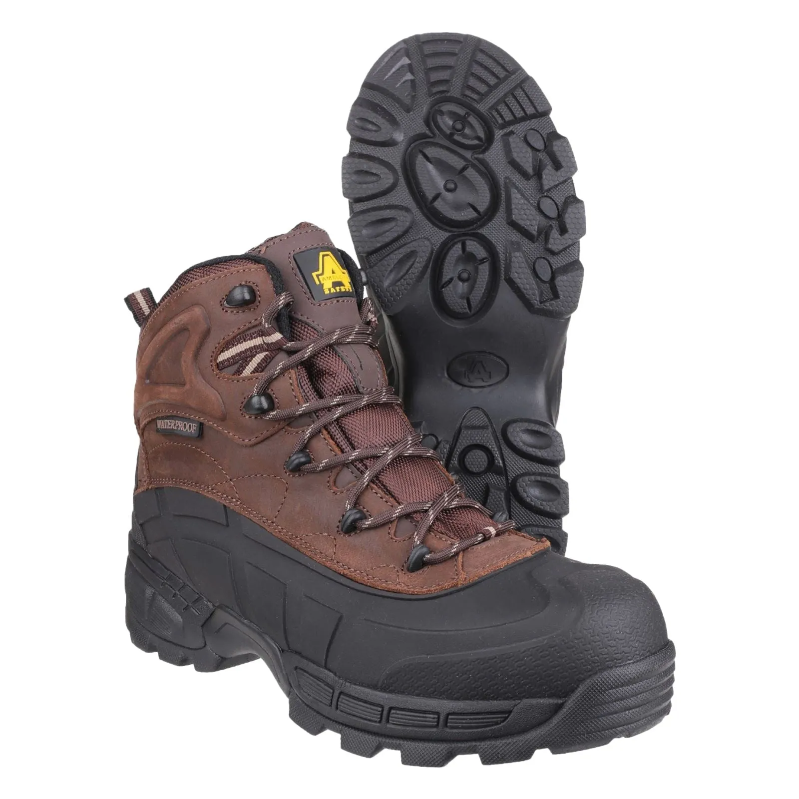 Amblers Safety Men's FS430 Orca Hybrid Waterproof Non-Metal Safety Boot in Brown
