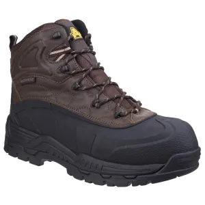 Amblers Safety Men's FS430 Orca Hybrid Waterproof Non-Metal Safety Boot in Brown