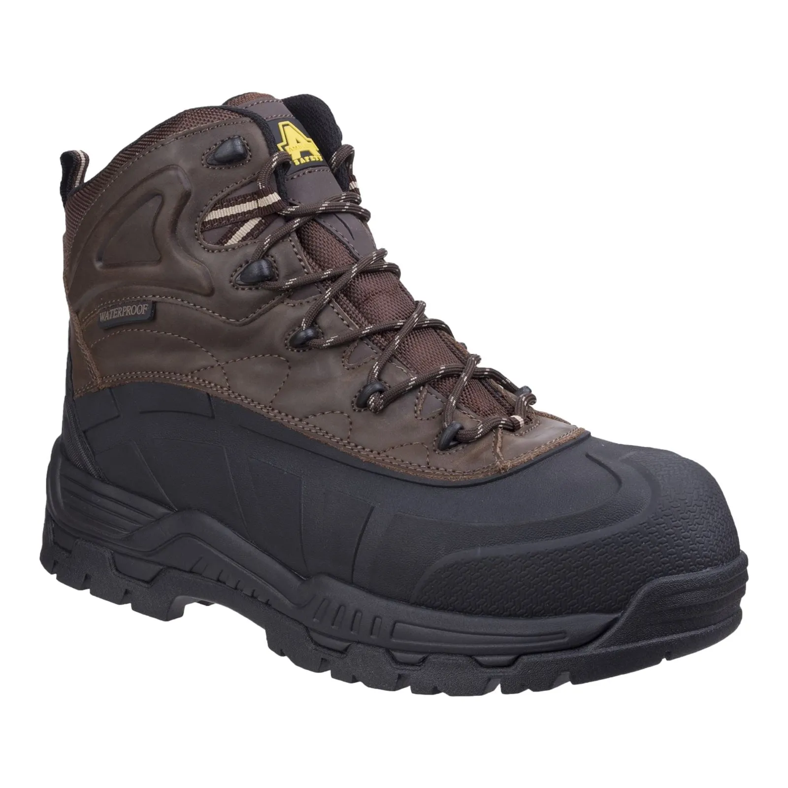 Amblers Safety Men's FS430 Orca Hybrid Waterproof Non-Metal Safety Boot in Brown