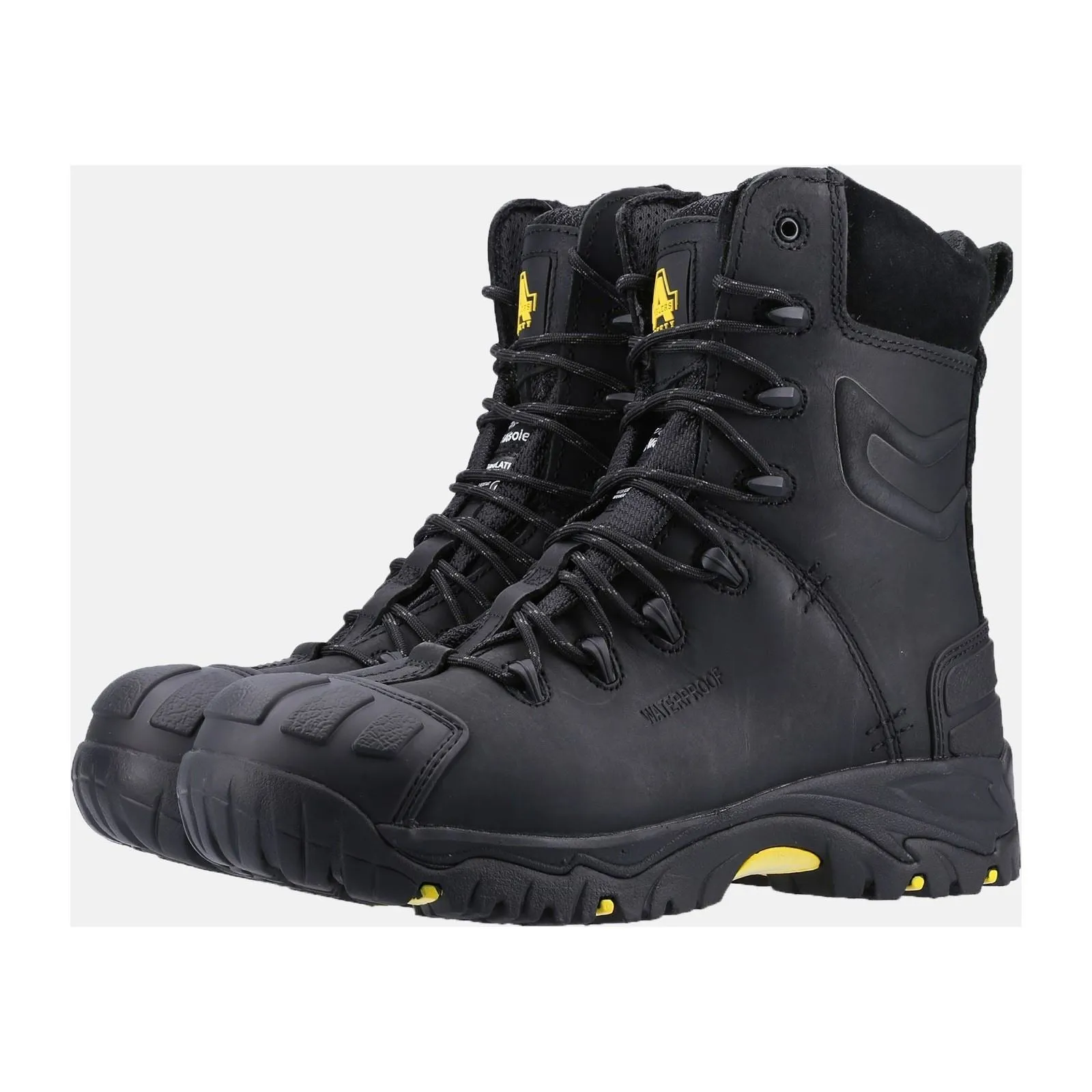 Amblers Safety Unisex FS999 Hi Leg Composite Safety Boot With Side Zip in Black