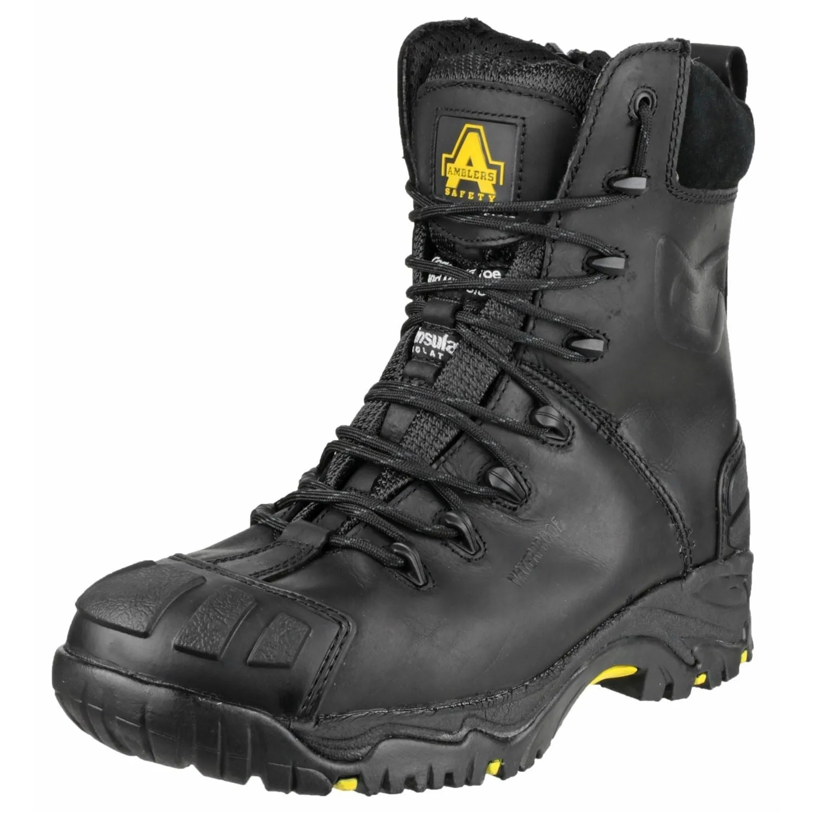 Amblers Safety Unisex FS999 Hi Leg Composite Safety Boot With Side Zip in Black