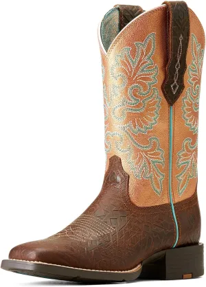 Ariat Women's Round Up Wide Square Toe StretchFit Western Boot