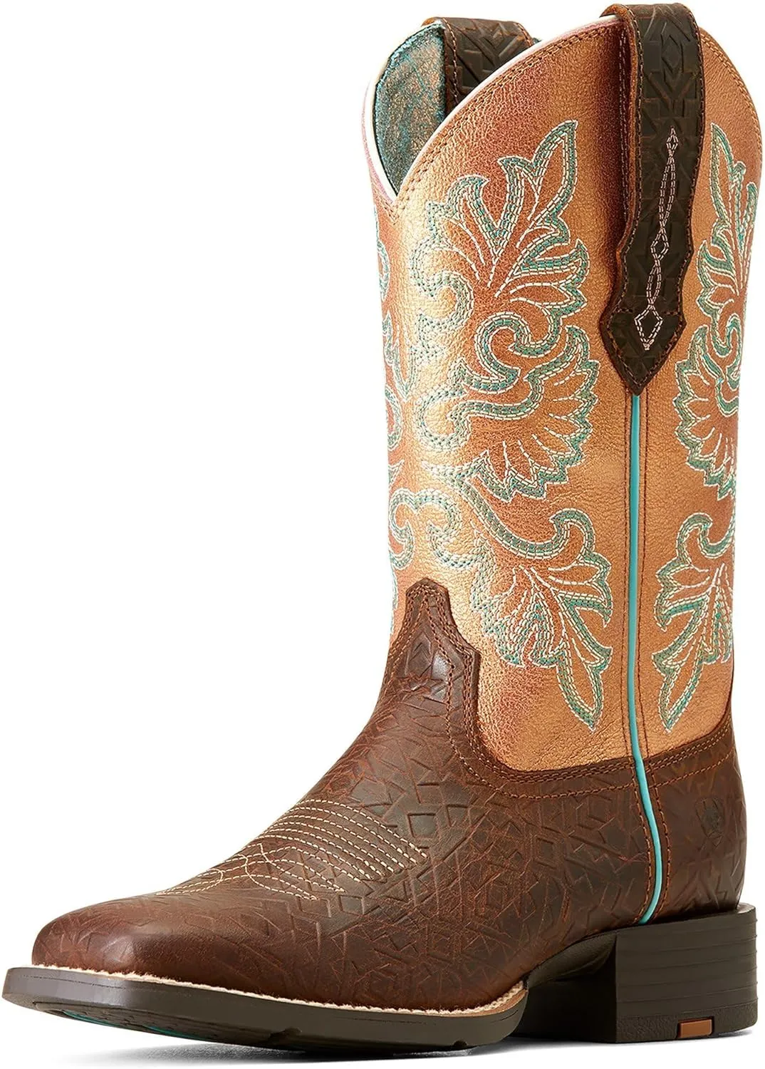 Ariat Women's Round Up Wide Square Toe StretchFit Western Boot