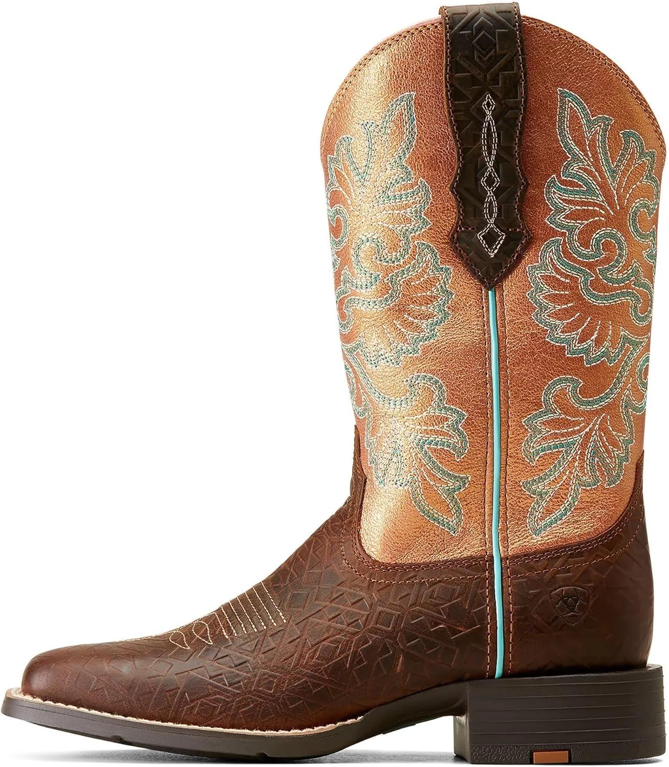 Ariat Women's Round Up Wide Square Toe StretchFit Western Boot