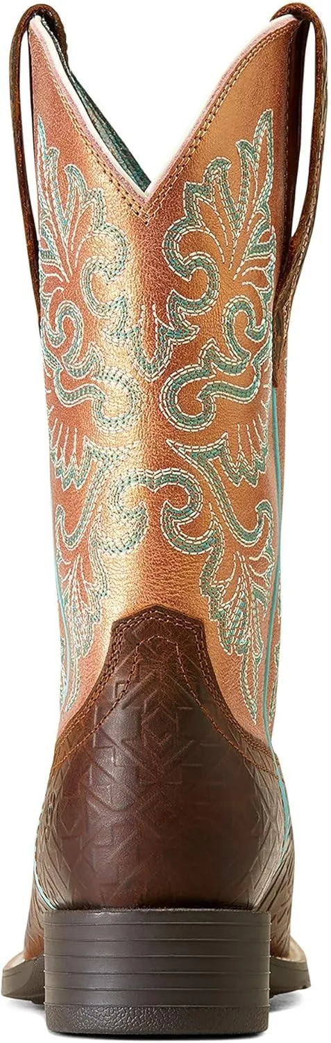 Ariat Women's Round Up Wide Square Toe StretchFit Western Boot
