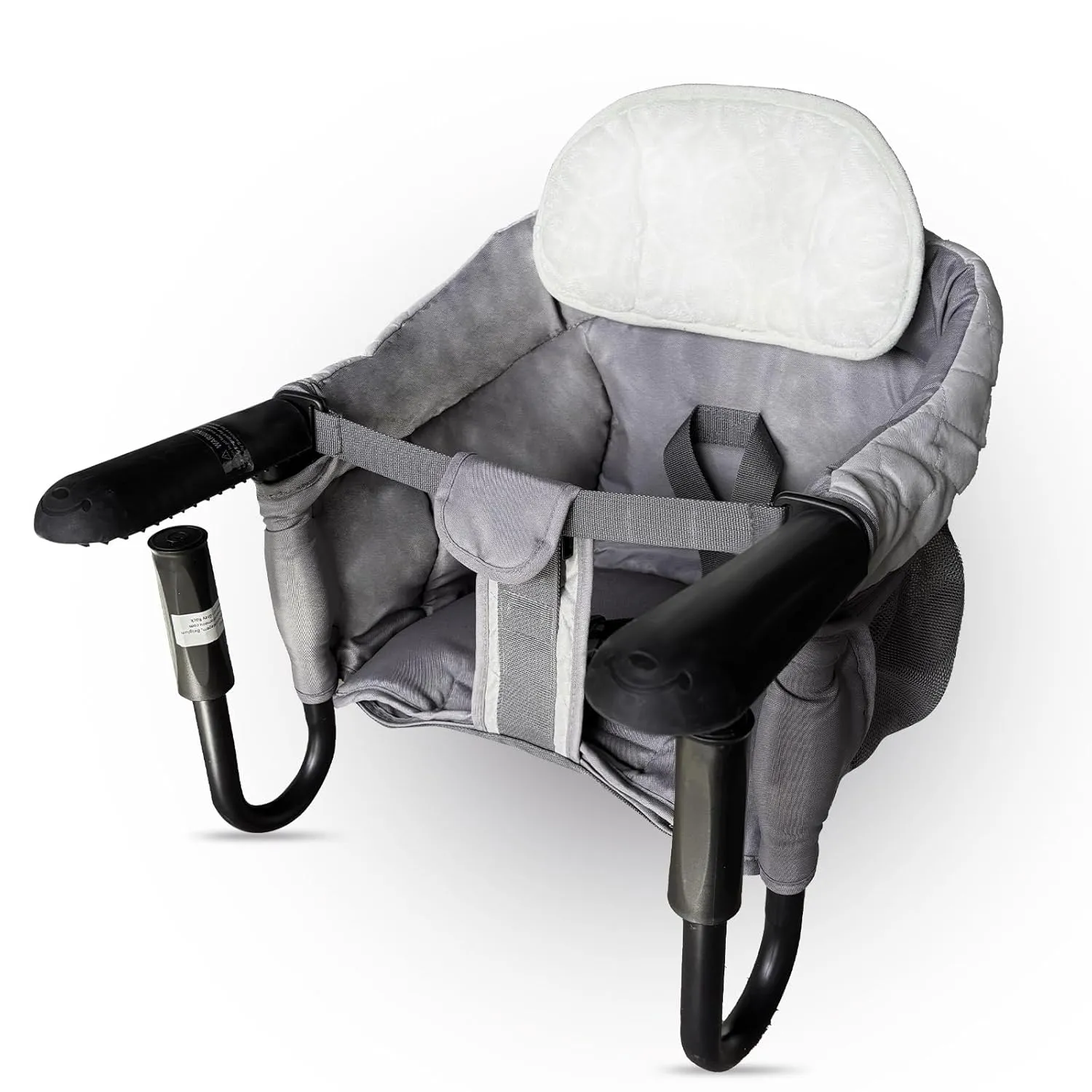 Baby Seat Fold-Flat Hook Chair, Portable & Washable Table Chair for Restaurants and Travel - Space-Saving Design for Easy Feeding and Comfortable Dining Experience (Grey)