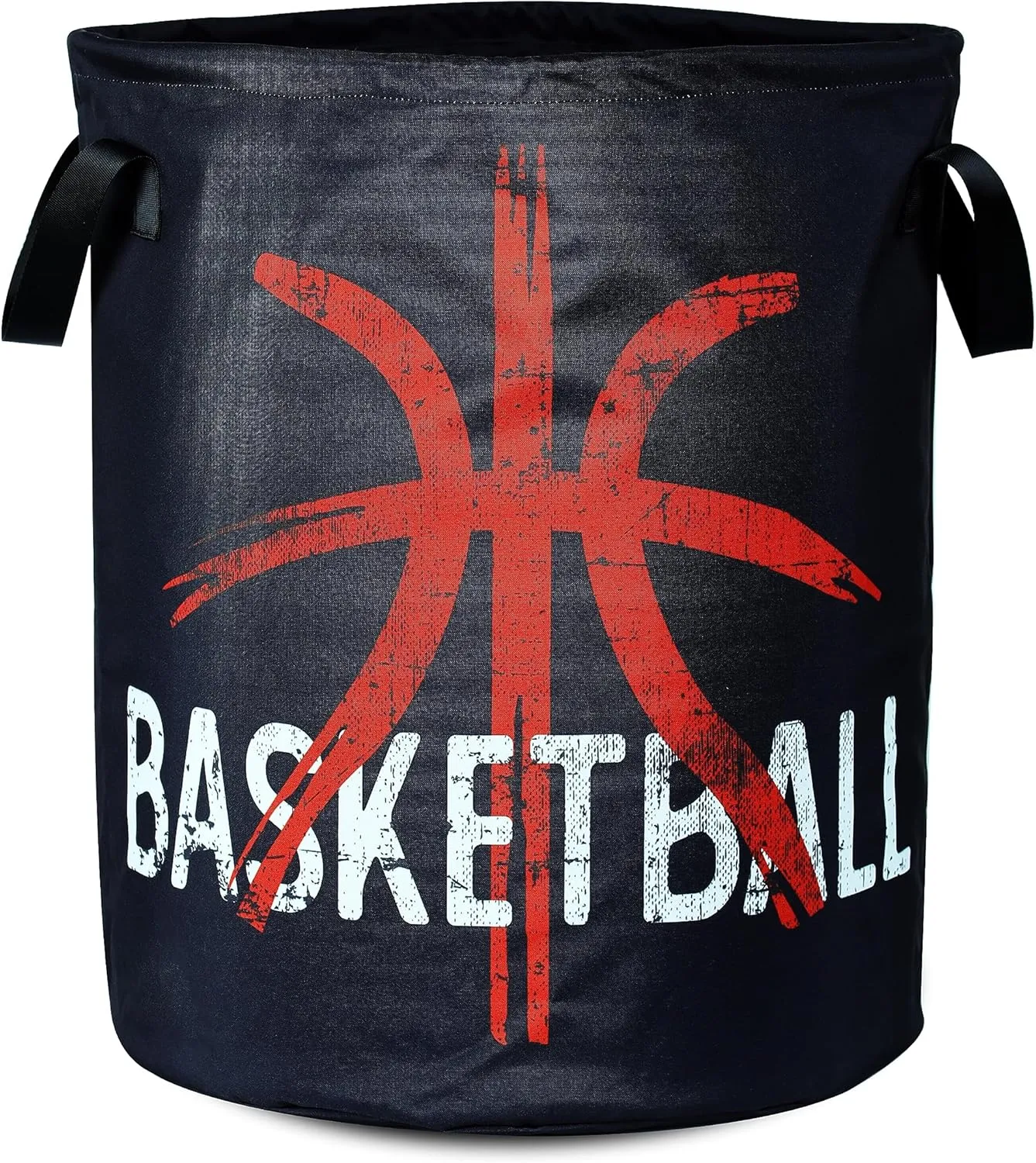 Basketball Laundry Basket Ball Foldable Oxford Cloth Funny Tote Bag Laundry Hamper Clothes Storage Bucket Organizer For Bathroom/Laundry Storage/Bedroom 17.7x13.7 Inch