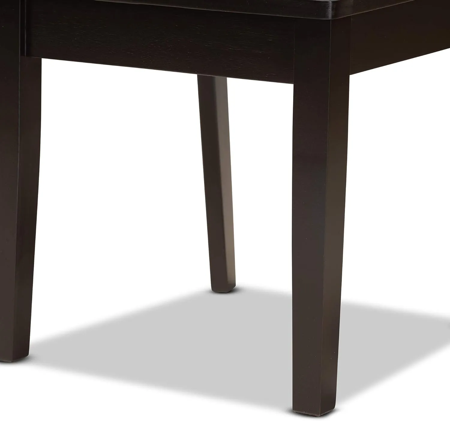 Baxton Studio Caron 2-Piece Dining Chair Set - Transitional Dark Brown Finished Wood