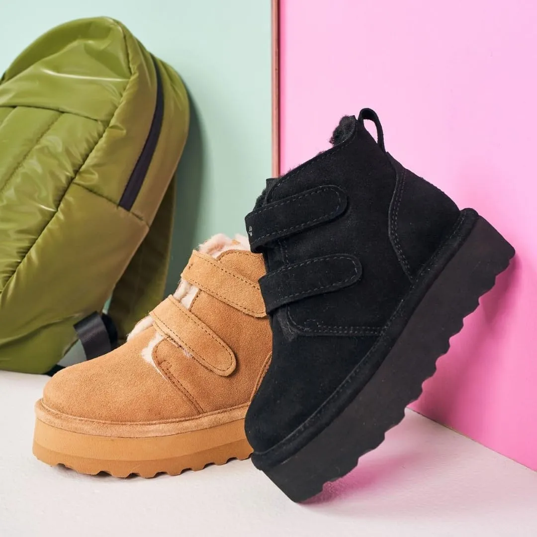 BEARPAW Retro Larisa Youth Boot | Youth's Boot Classic Suede | Youth's Pull On Boot | Comfortable Winter Boot