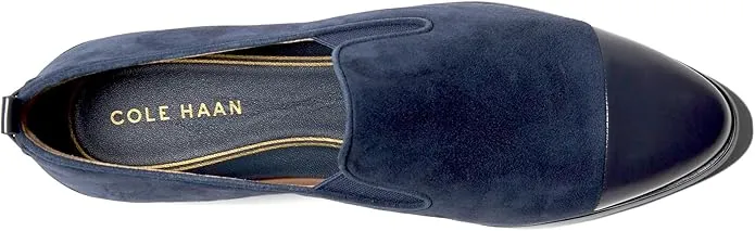 Blazer Flats Haan Localized shipping Ambition Cole Navy Grand Toe Suede Slip On Loafers Pointed Hurry, act fast