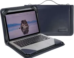 Blue Leather Laptop Messenger Case - Compatible with ACER Predator Triton 500 SE 16"
