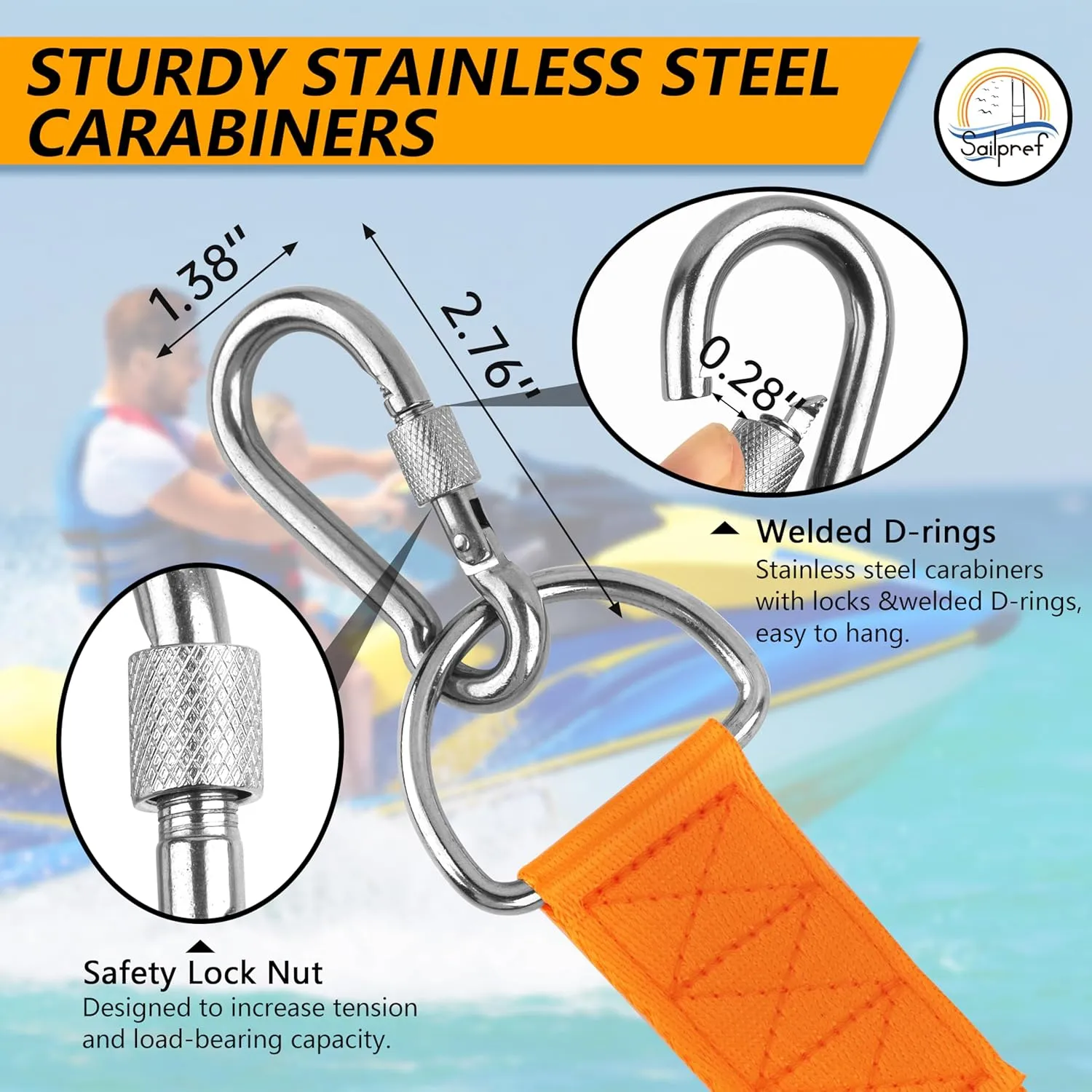 Boat Rope Ladder, 4 Step Boat Ladder, Heavy Duty 880lbs Strength with Carbon Fiber Reinforced Steps, Foldable Assist Boarding Rope Ladder for Inflatable Boat, Pontoon Boat, Sailboat, Kayak, Motorboat
