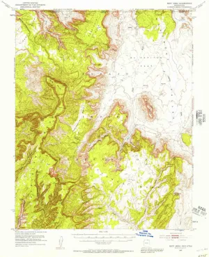 Boot Mesa AZ topo map, 1:62500 Scale, 15 X 15 Minute, Historical, 1952, Updated 1957, 20.7 x 16.9 in