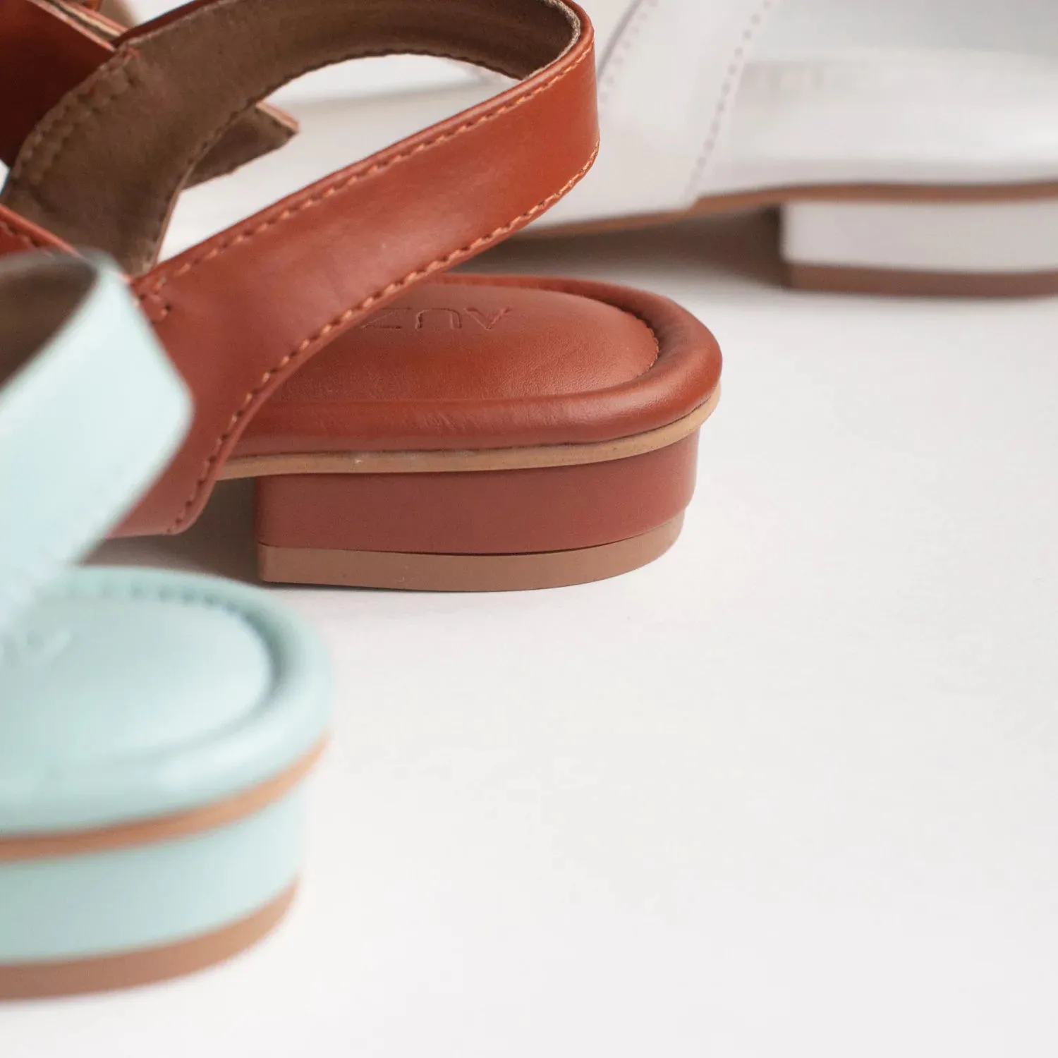 CALM Tan Flat Sandals