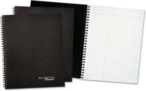 Cambridge Action-Planner Wirebound Business Notebook, 7-1/4" x 9-1/2", Black, 80 Sheet, 3/Pack (MEA45016)