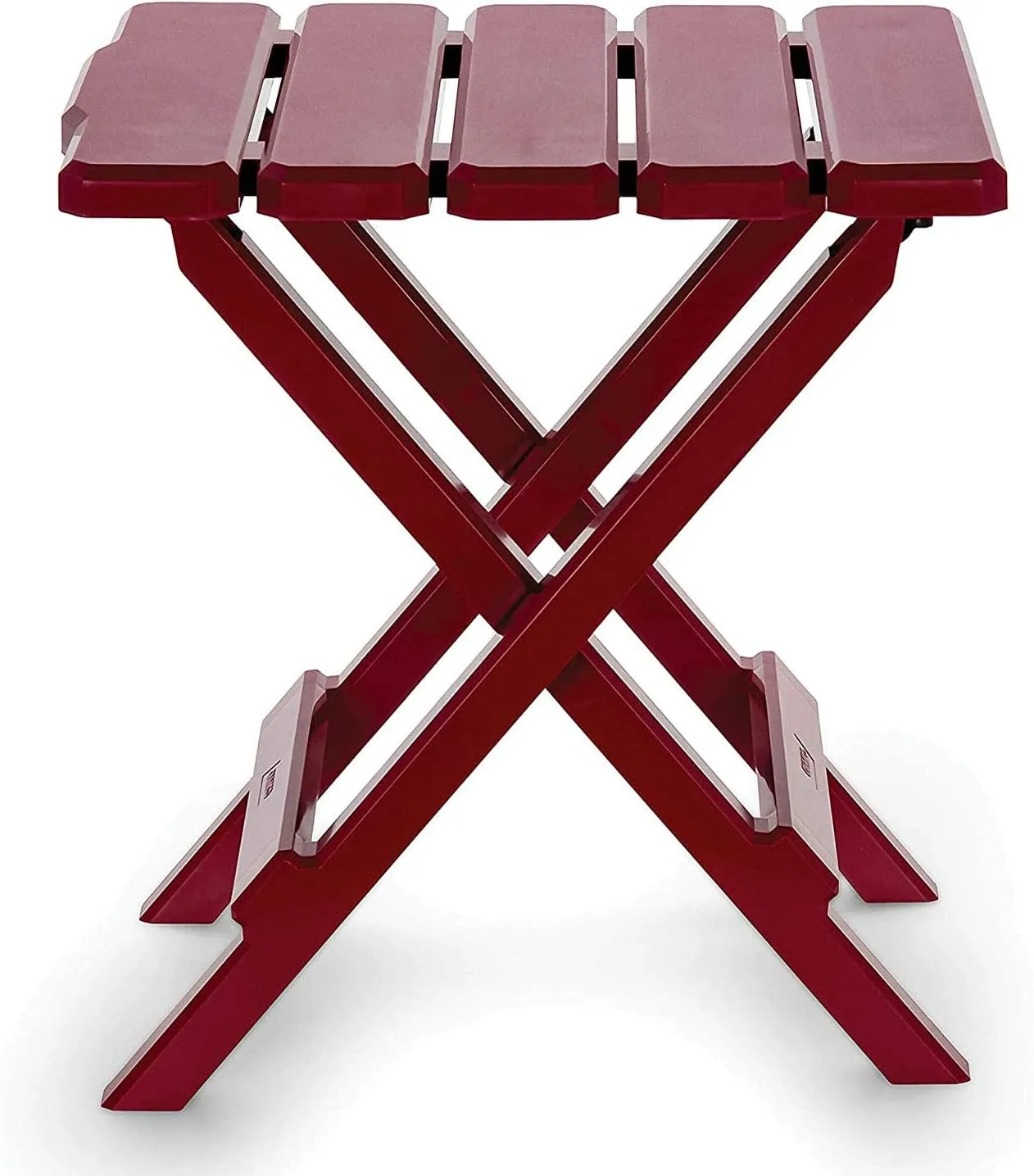 Camco 51684 Red Regular Adirondack Portable Outdoor Folding Side Table, Perfect for The Beach, Camping, Picnics, Cookouts and More, Weatherproof and Rust Resistant