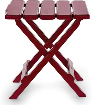 Camco 51684 Red Regular Adirondack Portable Outdoor Folding Side Table, Perfect for The Beach, Camping, Picnics, Cookouts and More, Weatherproof and Rust Resistant