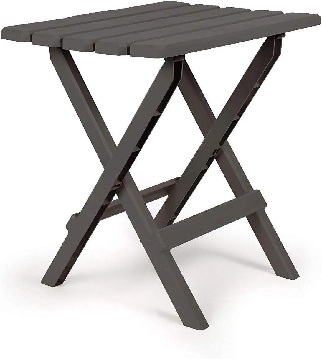 Camco 51885 Charcoal Large Adirondack Portable Outdoor Folding Side Table, Perfect for The Beach, Camping, Picnics, Cookouts & More, Weatherproof & Rust Resistant