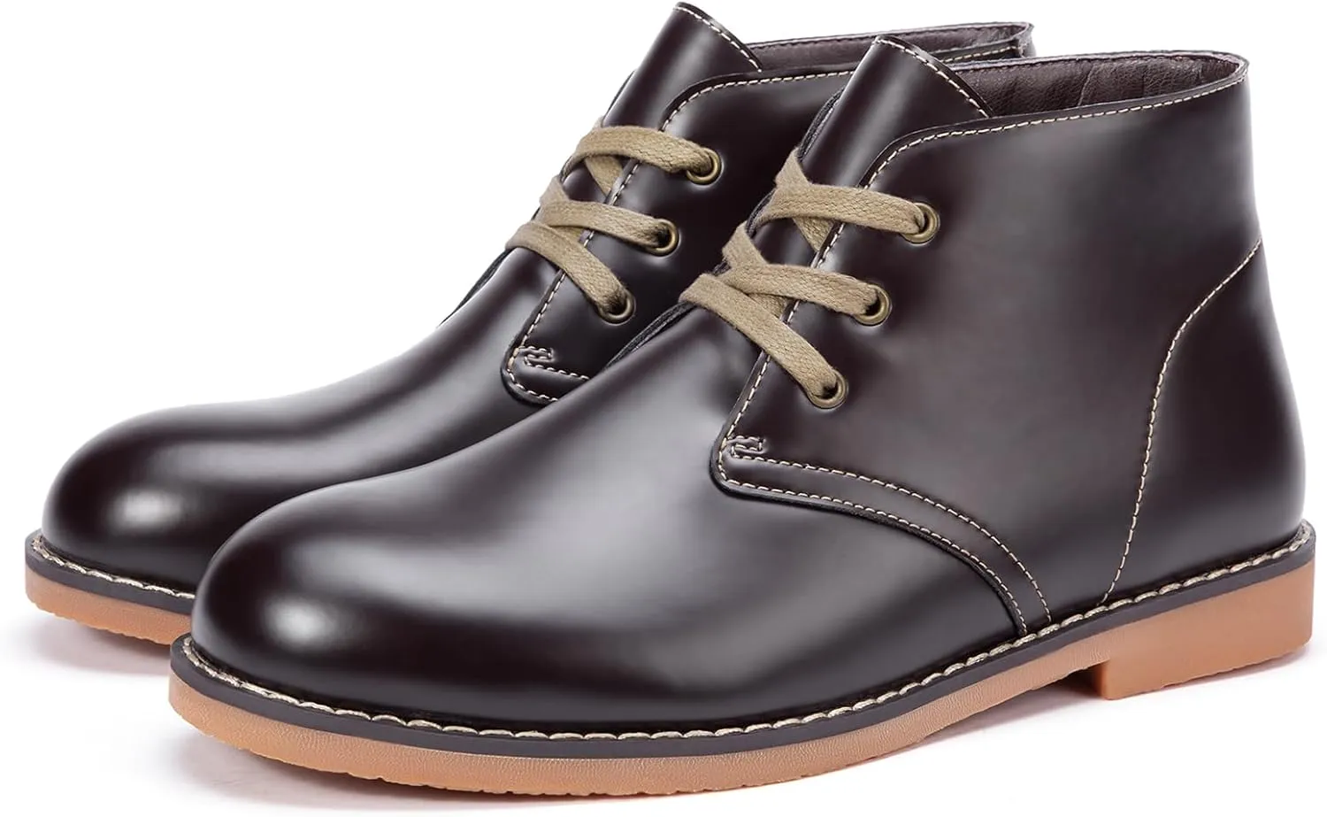 CAMEL CROWN Mens Classic Dress Chukka Boot Casual Leather Boot Ankle Comfortable