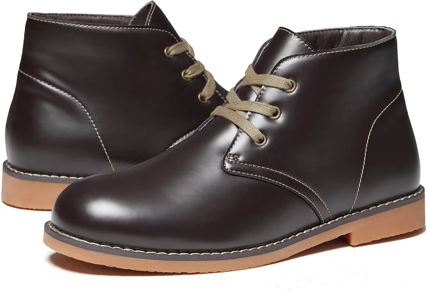 CAMEL CROWN Mens Classic Dress Chukka Boot Casual Leather Boot Ankle Comfortable