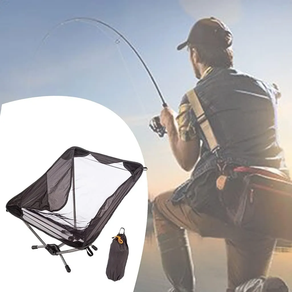 Camping Chair Camping Chair Low Profile Folding Chair with Carry Bag for Camping Beach Picnic Barbeques Sporting Event Folding Chair (A One Size)