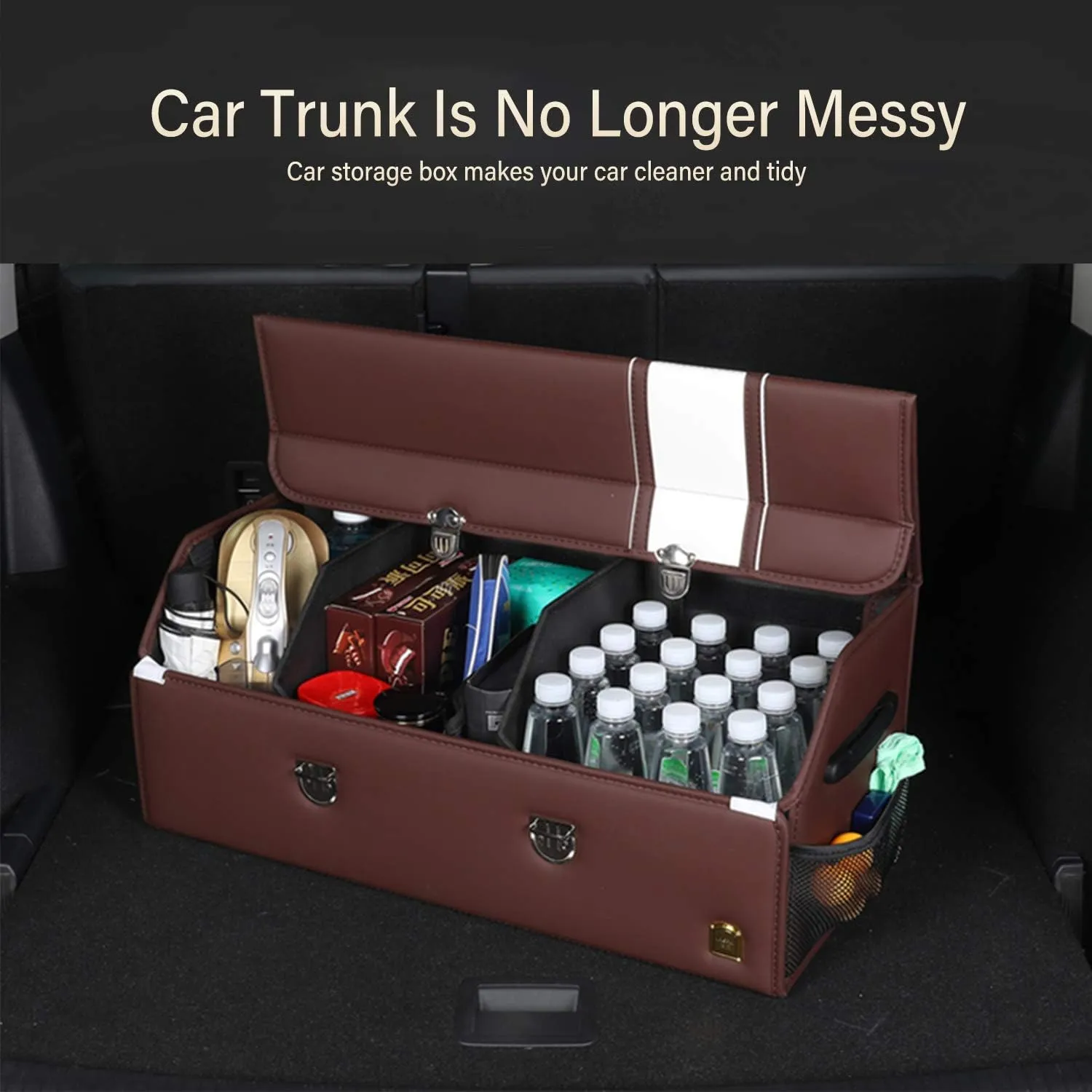 Car Boot Organiser for Mitsubishi L200/Lancer/Mirage/Outlander/Pajero, Foldable Storage Box Waterproof Car Boot Tidy Storage Box Durable Car Boot Storage Organiser,C-S