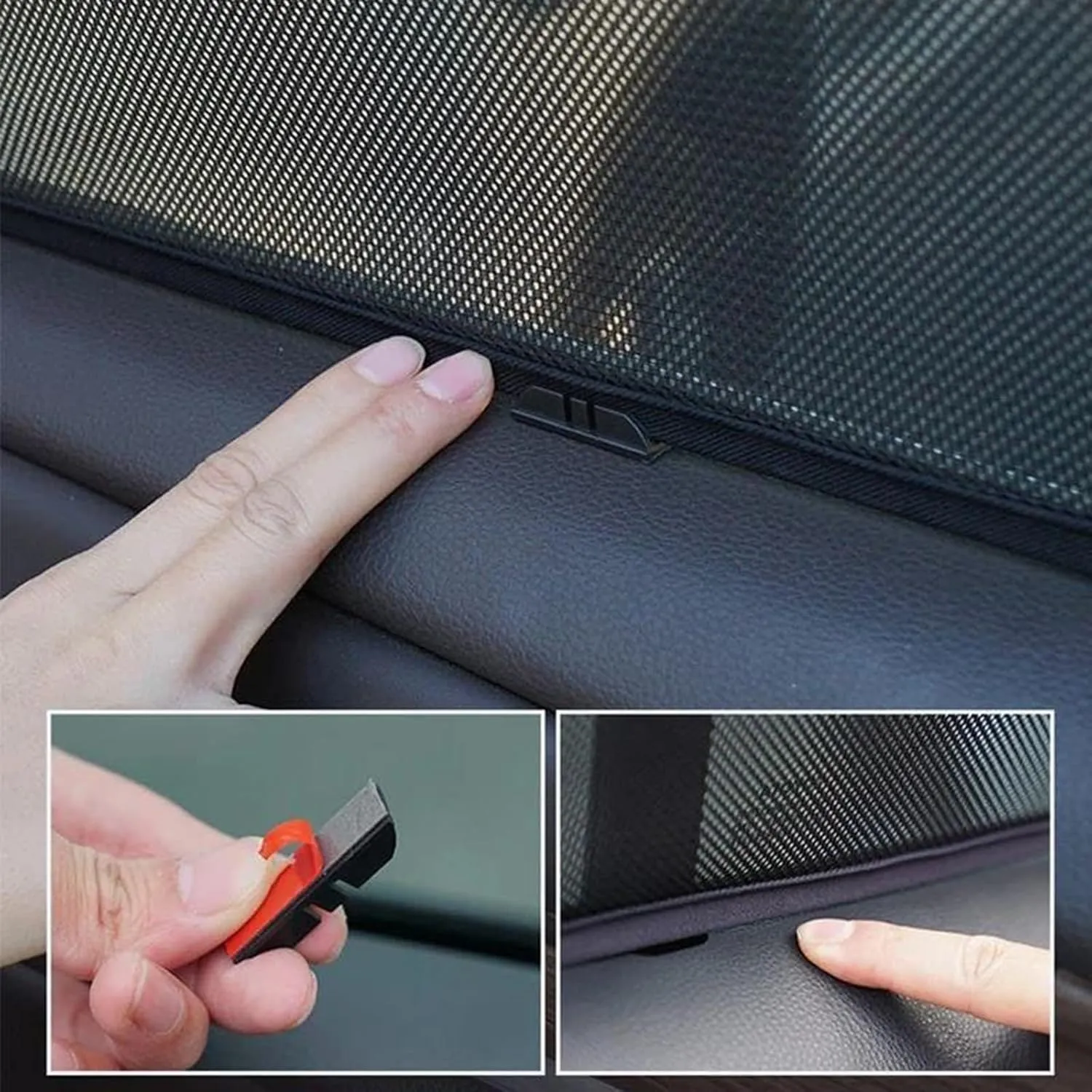 Car Side Window Sunshades for Mitsubishi Eclipse Cross 2018-2024, Front Rear Sun Shade Breathable Block UV Rays Privacy Screen Reduce Glare Protection Curtain,B/2 Rear-Window, normal