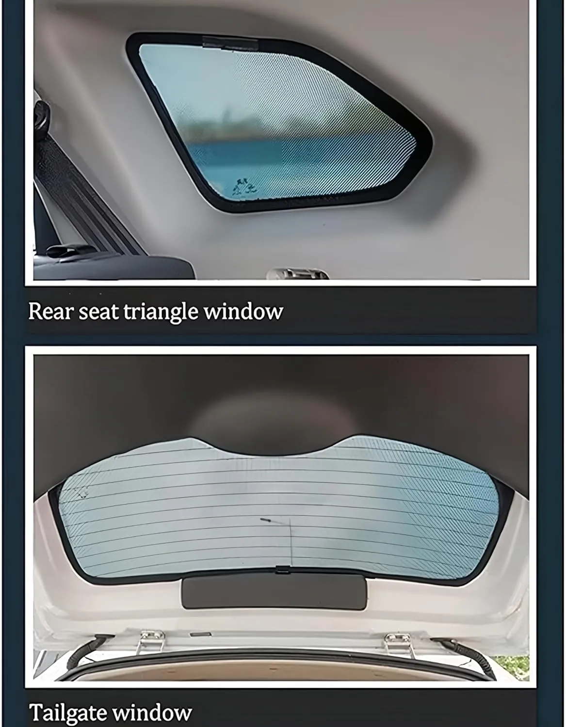 Car Side Window Sunshades for Mitsubishi Eclipse Cross 2018-2024, Front Rear Sun Shade Breathable Block UV Rays Privacy Screen Reduce Glare Protection Curtain,B/2 Rear-Window, normal