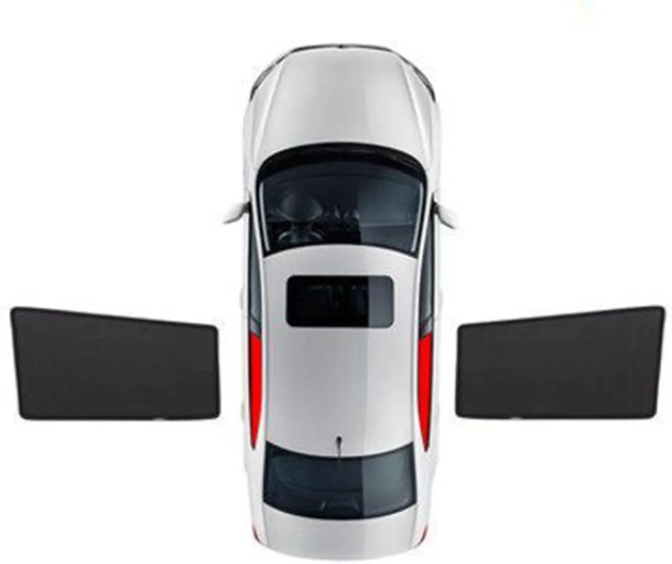 Car Side Window Sunshades for Mitsubishi Eclipse Cross 2018-2024, Front Rear Sun Shade Breathable Block UV Rays Privacy Screen Reduce Glare Protection Curtain,B/2 Rear-Window, normal